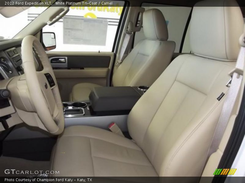 White Platinum Tri-Coat / Camel 2012 Ford Expedition XLT