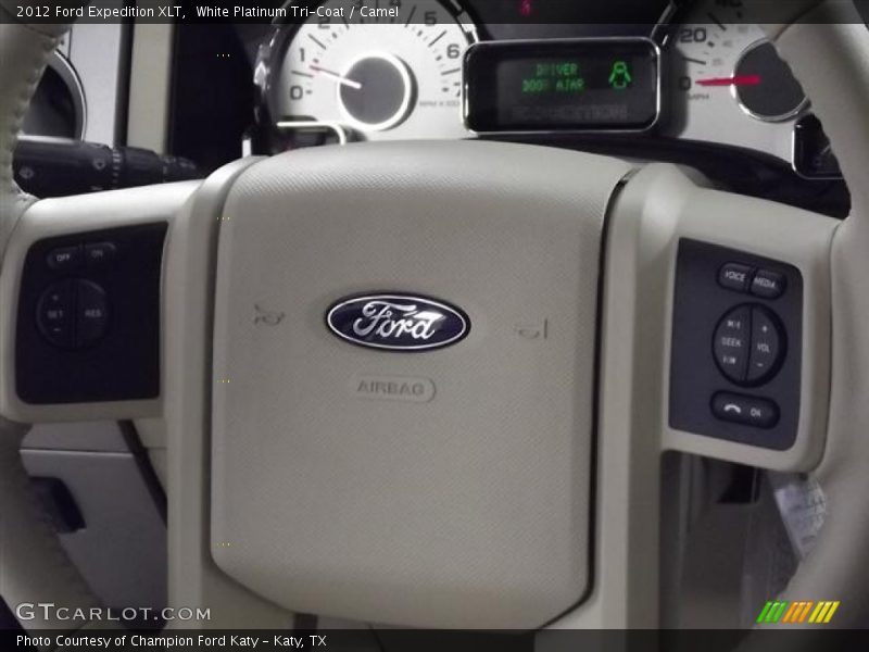 White Platinum Tri-Coat / Camel 2012 Ford Expedition XLT