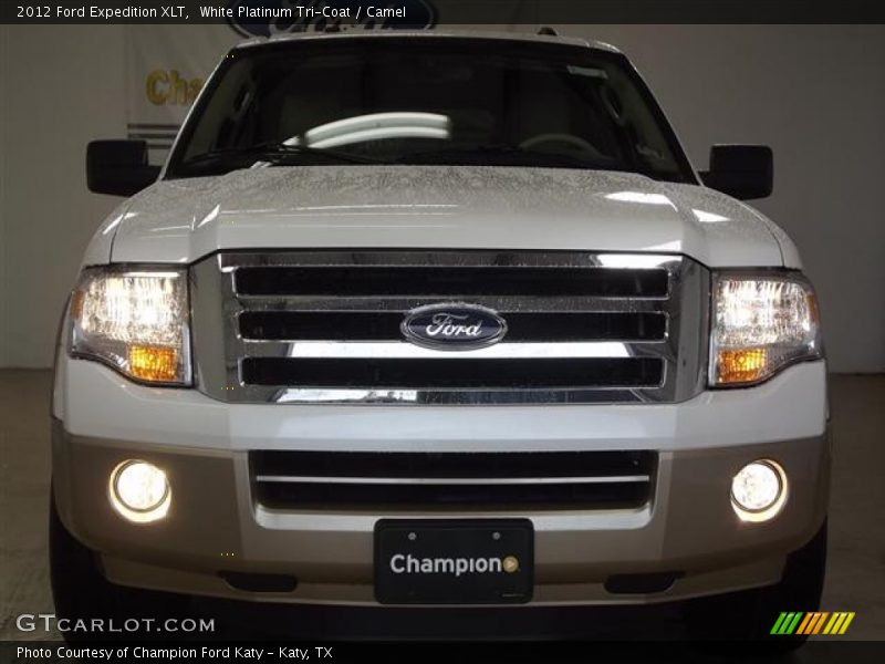White Platinum Tri-Coat / Camel 2012 Ford Expedition XLT