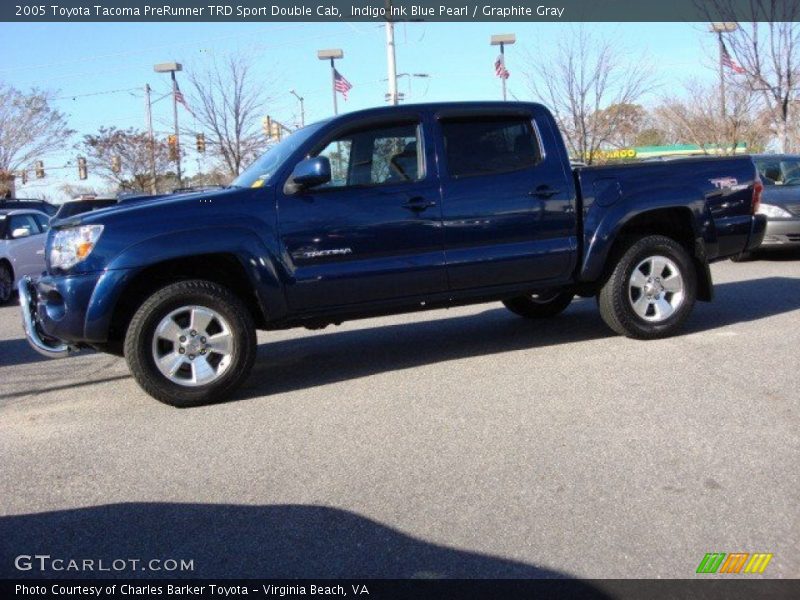 Indigo Ink Blue Pearl / Graphite Gray 2005 Toyota Tacoma PreRunner TRD Sport Double Cab