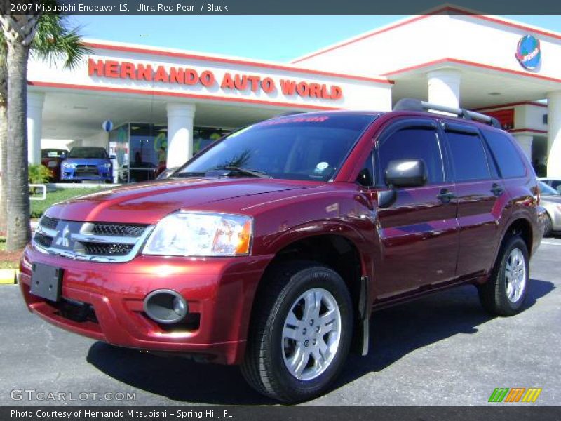 Ultra Red Pearl / Black 2007 Mitsubishi Endeavor LS