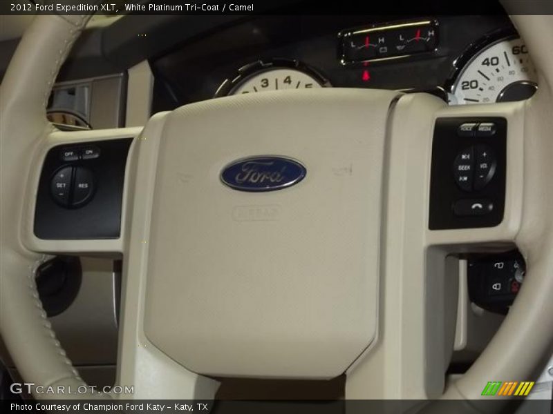 White Platinum Tri-Coat / Camel 2012 Ford Expedition XLT