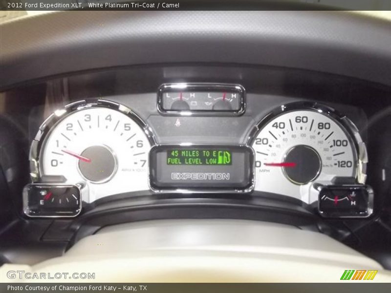 White Platinum Tri-Coat / Camel 2012 Ford Expedition XLT