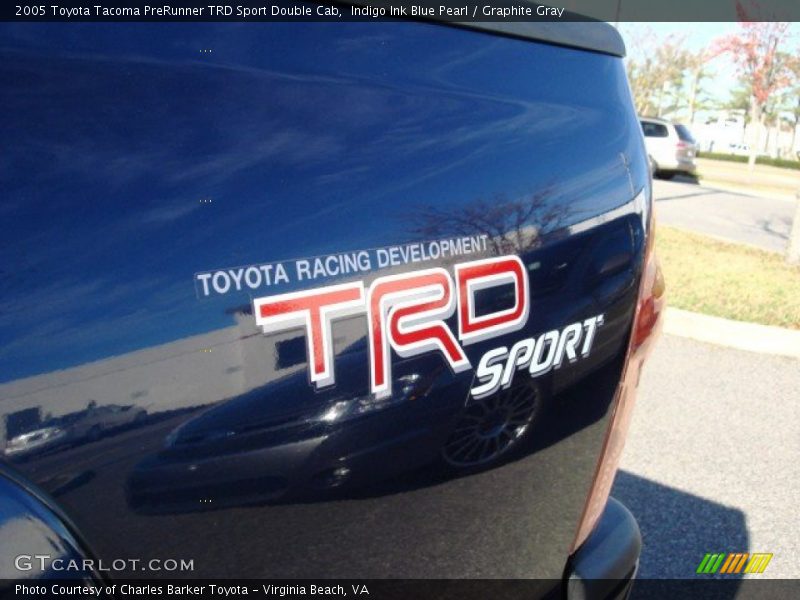 Indigo Ink Blue Pearl / Graphite Gray 2005 Toyota Tacoma PreRunner TRD Sport Double Cab