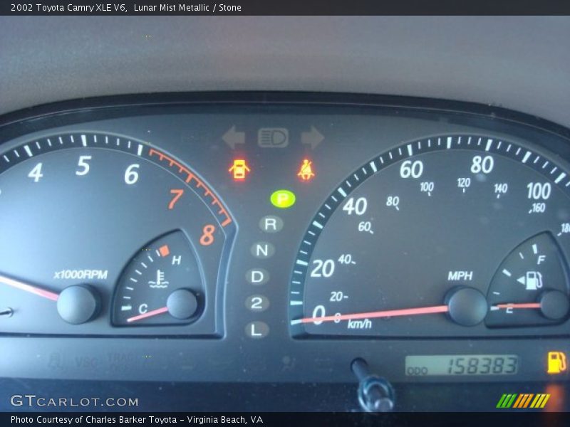 Lunar Mist Metallic / Stone 2002 Toyota Camry XLE V6