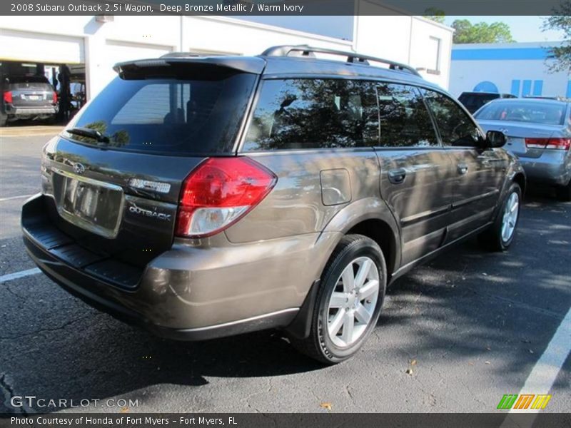 Deep Bronze Metallic / Warm Ivory 2008 Subaru Outback 2.5i Wagon