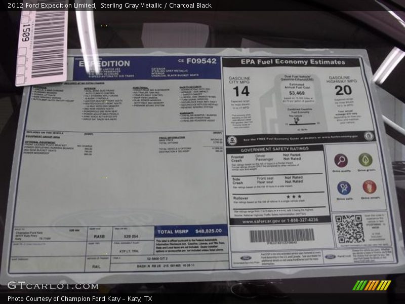 2012 Expedition Limited Window Sticker