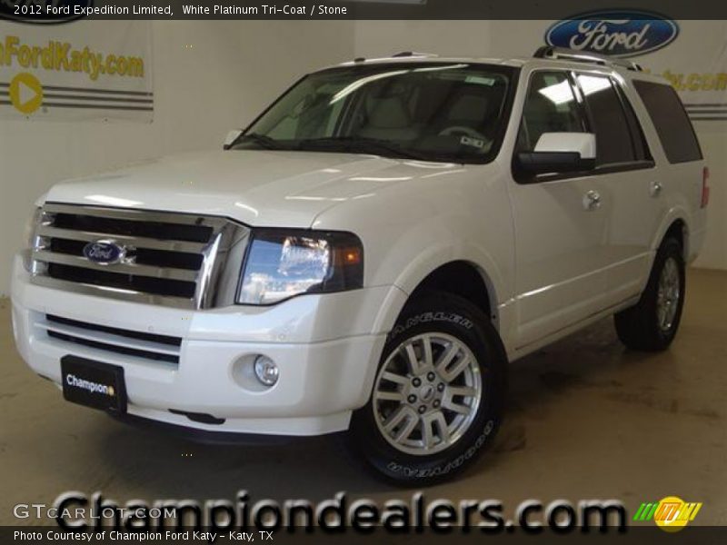 White Platinum Tri-Coat / Stone 2012 Ford Expedition Limited