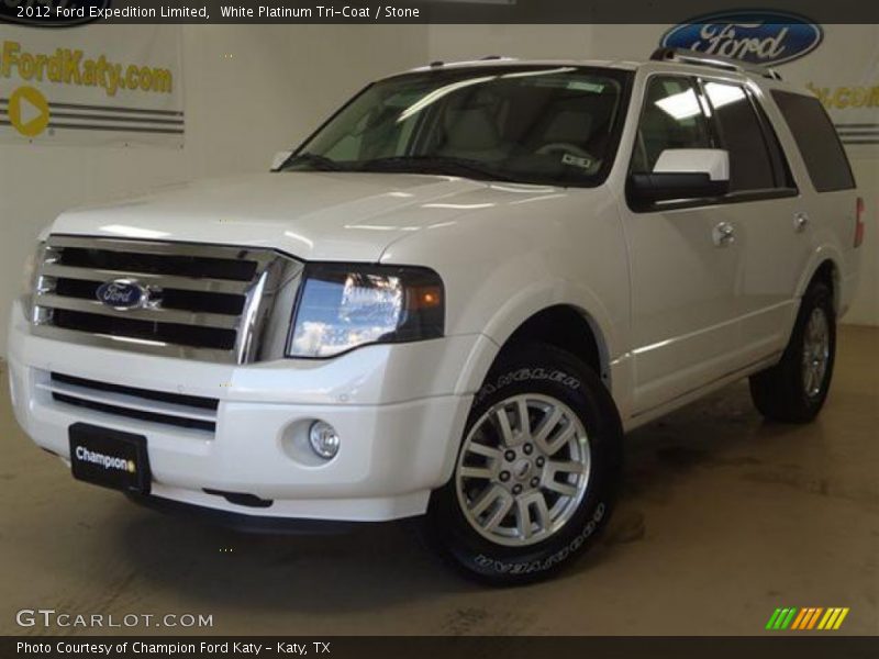 White Platinum Tri-Coat / Stone 2012 Ford Expedition Limited