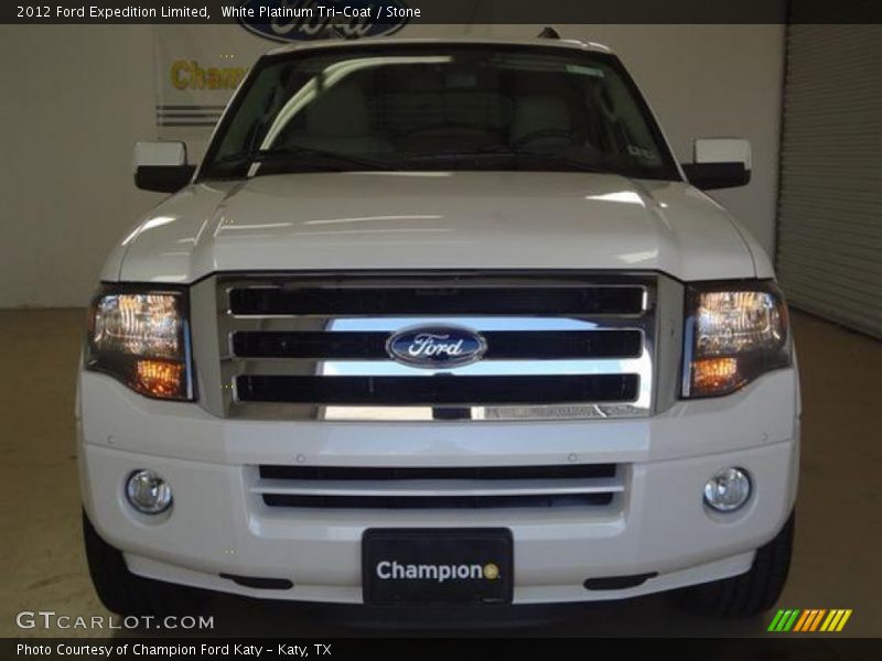 White Platinum Tri-Coat / Stone 2012 Ford Expedition Limited