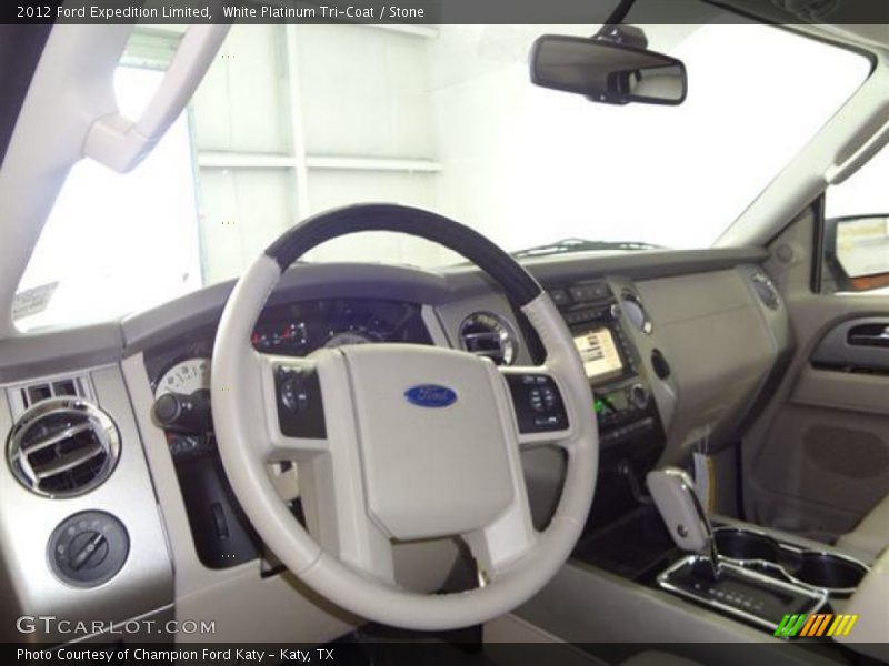 White Platinum Tri-Coat / Stone 2012 Ford Expedition Limited