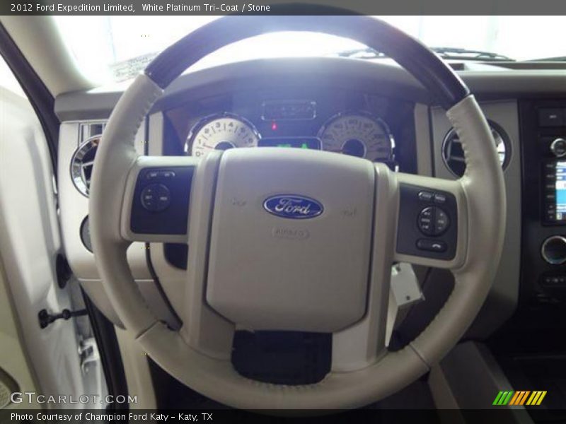 White Platinum Tri-Coat / Stone 2012 Ford Expedition Limited