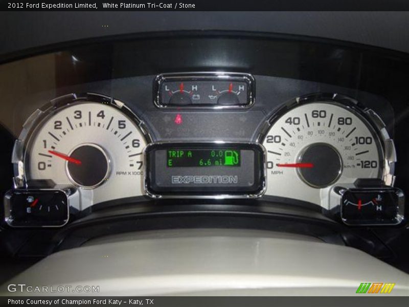 White Platinum Tri-Coat / Stone 2012 Ford Expedition Limited