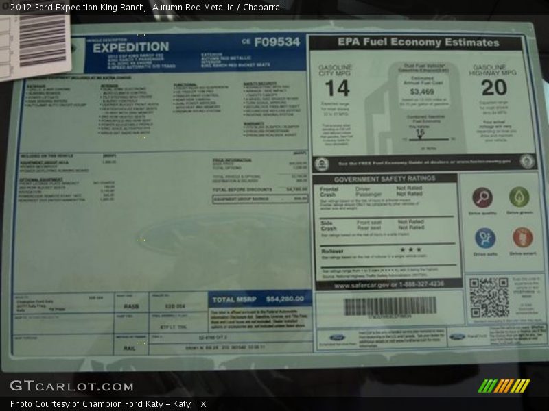  2012 Expedition King Ranch Window Sticker