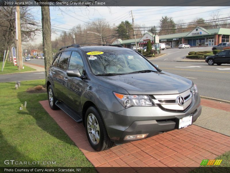 Sterling Gray Metallic / Taupe 2009 Acura MDX Technology
