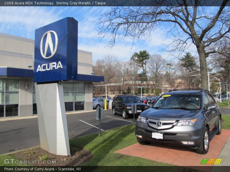 Sterling Gray Metallic / Taupe 2009 Acura MDX Technology