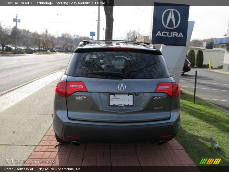 Sterling Gray Metallic / Taupe 2009 Acura MDX Technology