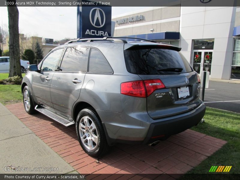 Sterling Gray Metallic / Taupe 2009 Acura MDX Technology