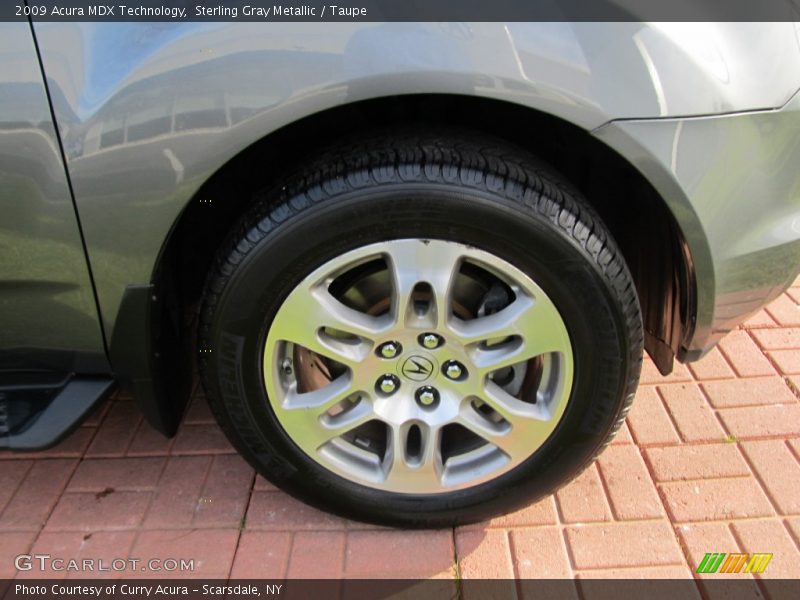 Sterling Gray Metallic / Taupe 2009 Acura MDX Technology