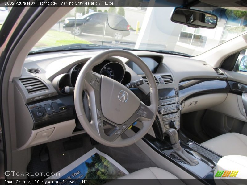 Sterling Gray Metallic / Taupe 2009 Acura MDX Technology