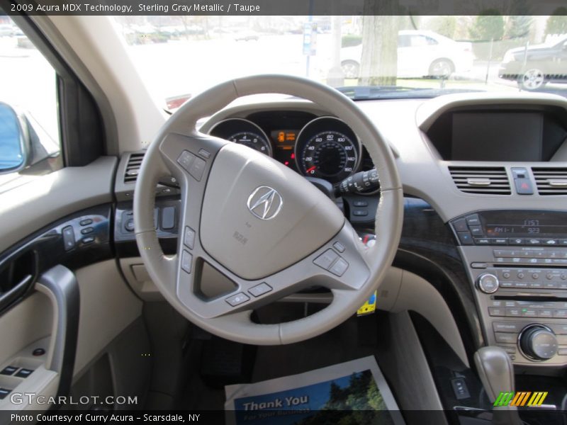 Sterling Gray Metallic / Taupe 2009 Acura MDX Technology