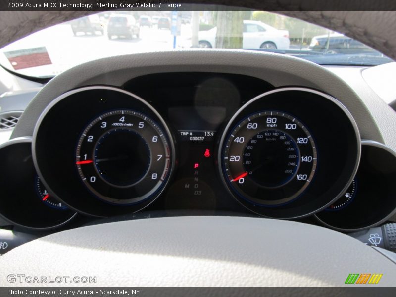 Sterling Gray Metallic / Taupe 2009 Acura MDX Technology