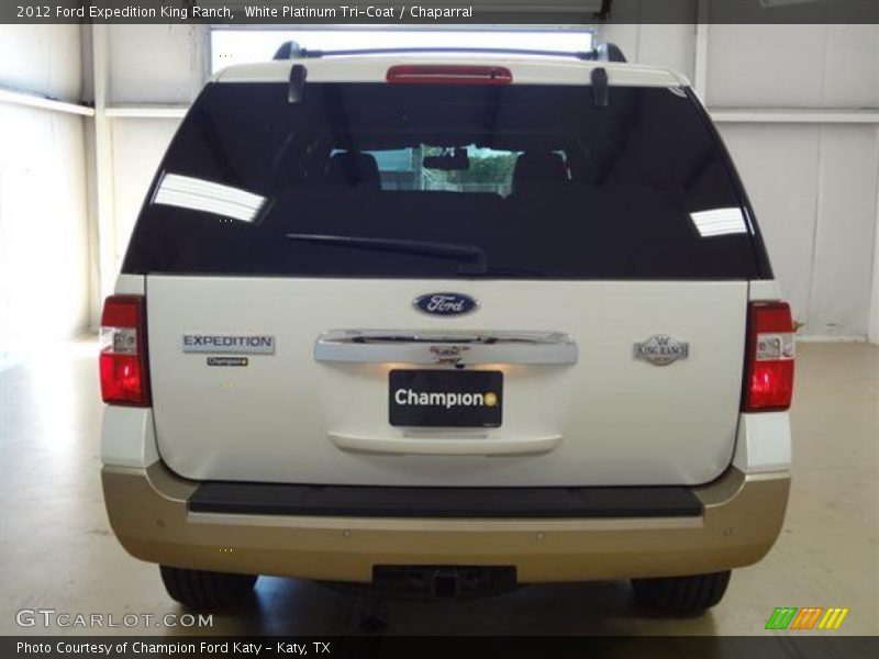 White Platinum Tri-Coat / Chaparral 2012 Ford Expedition King Ranch