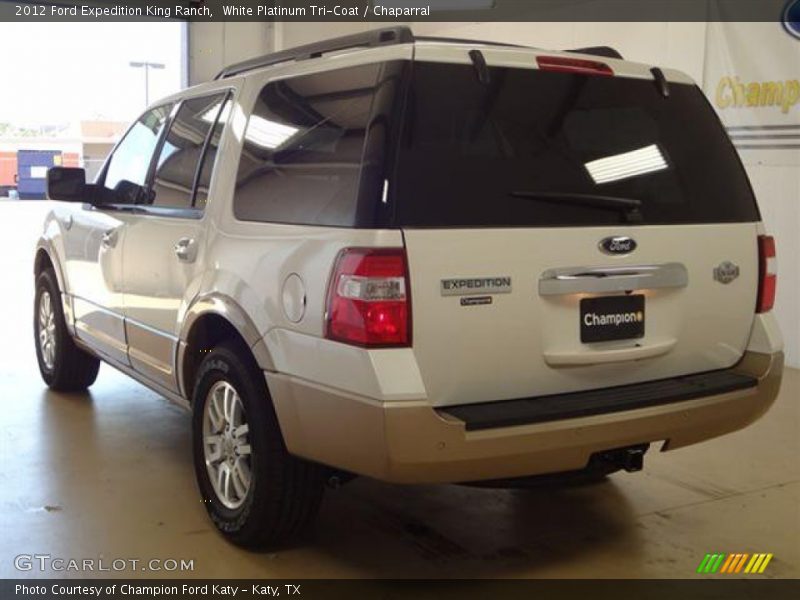 White Platinum Tri-Coat / Chaparral 2012 Ford Expedition King Ranch