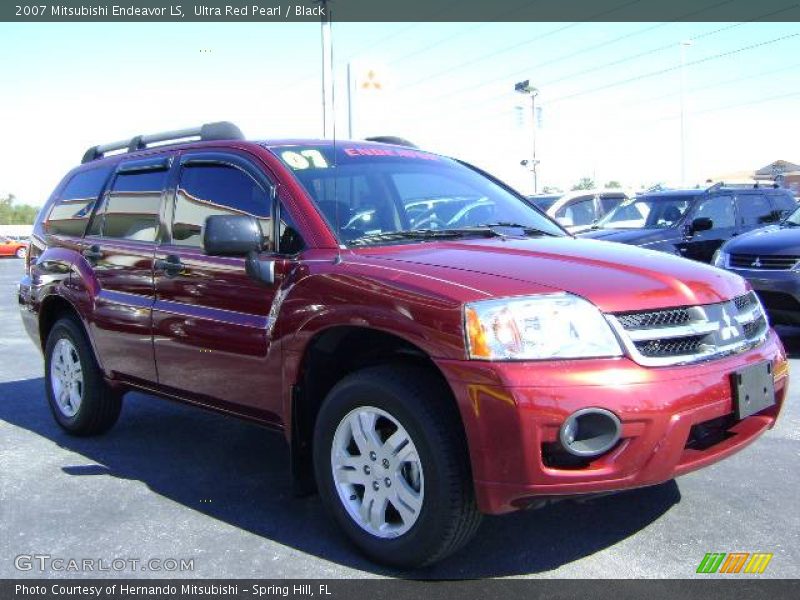 Ultra Red Pearl / Black 2007 Mitsubishi Endeavor LS