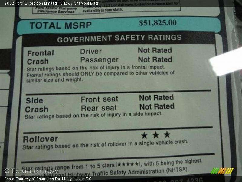  2012 Expedition Limited Window Sticker