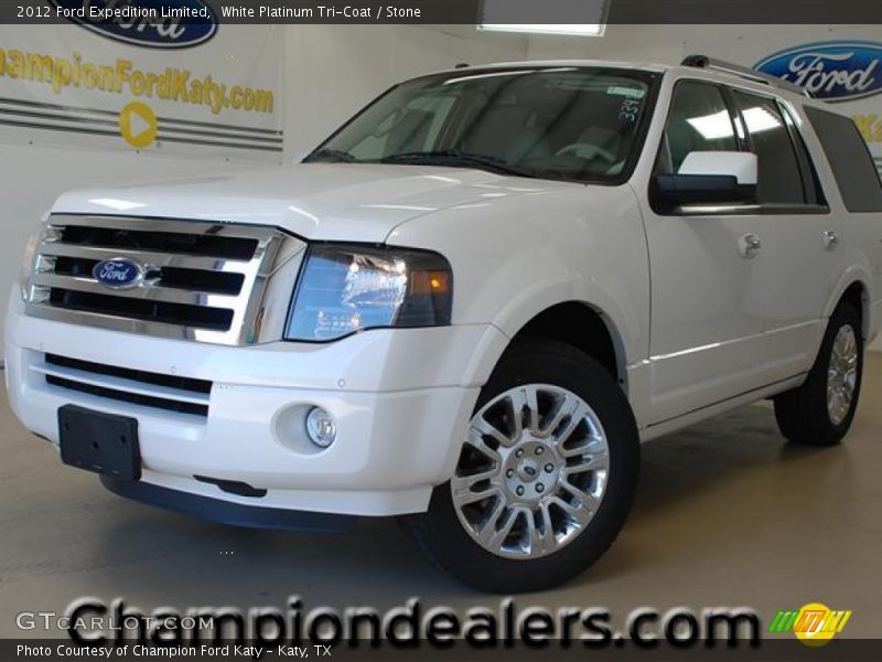 White Platinum Tri-Coat / Stone 2012 Ford Expedition Limited