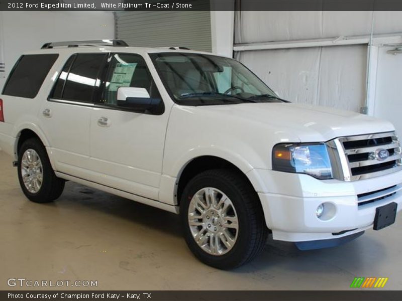 White Platinum Tri-Coat / Stone 2012 Ford Expedition Limited
