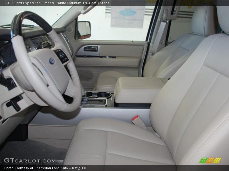 White Platinum Tri-Coat / Stone 2012 Ford Expedition Limited