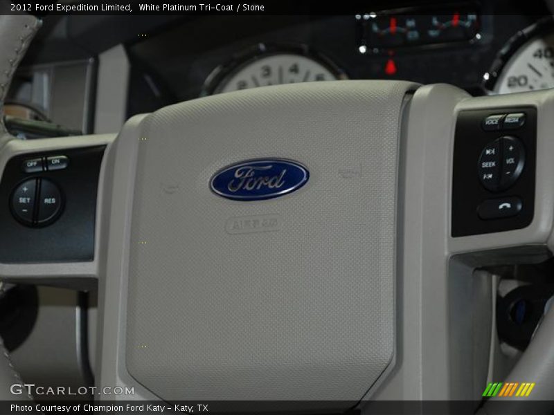 White Platinum Tri-Coat / Stone 2012 Ford Expedition Limited