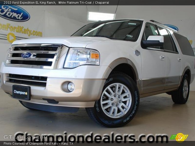 White Platinum Tri-Coat / Chaparral 2012 Ford Expedition EL King Ranch