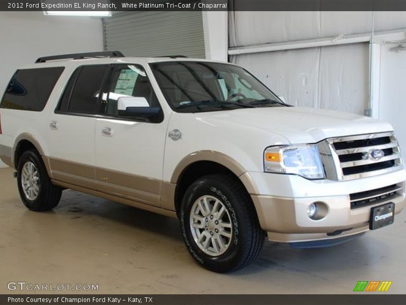 White Platinum Tri-Coat / Chaparral 2012 Ford Expedition EL King Ranch