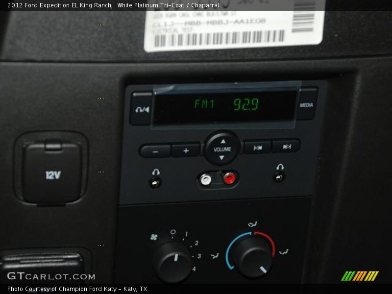 White Platinum Tri-Coat / Chaparral 2012 Ford Expedition EL King Ranch