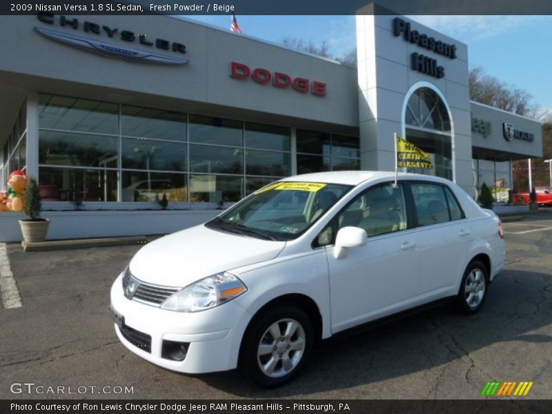 Fresh Powder / Beige 2009 Nissan Versa 1.8 SL Sedan