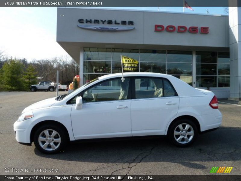 Fresh Powder / Beige 2009 Nissan Versa 1.8 SL Sedan