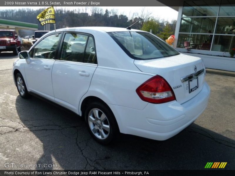 Fresh Powder / Beige 2009 Nissan Versa 1.8 SL Sedan