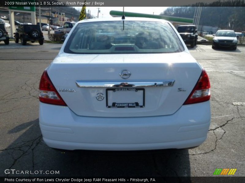 Fresh Powder / Beige 2009 Nissan Versa 1.8 SL Sedan