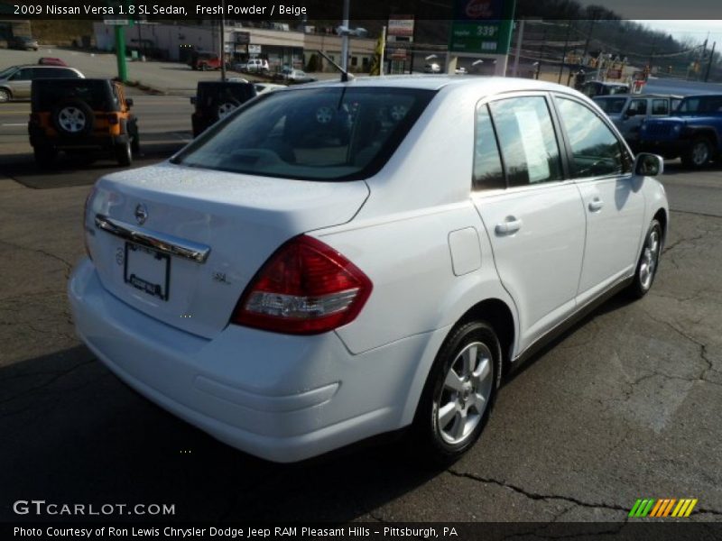 Fresh Powder / Beige 2009 Nissan Versa 1.8 SL Sedan