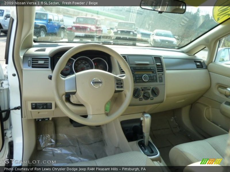 Fresh Powder / Beige 2009 Nissan Versa 1.8 SL Sedan