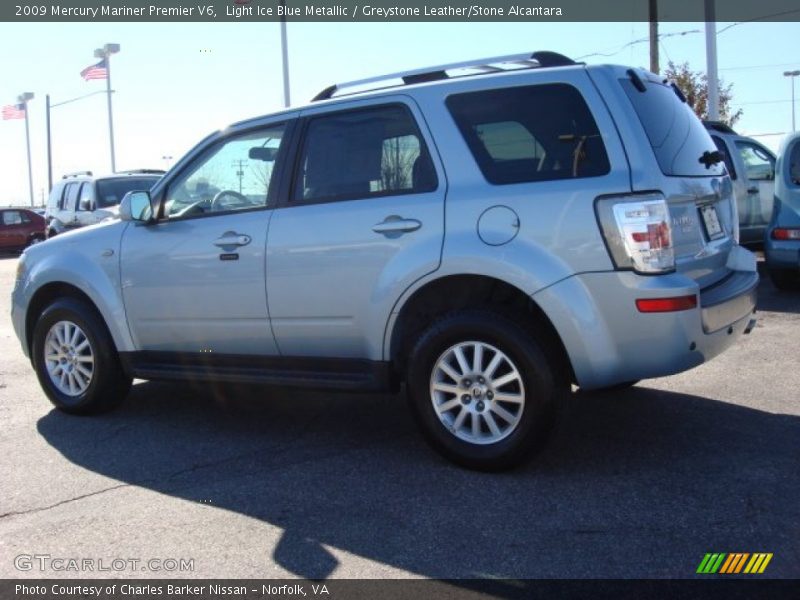 Light Ice Blue Metallic / Greystone Leather/Stone Alcantara 2009 Mercury Mariner Premier V6