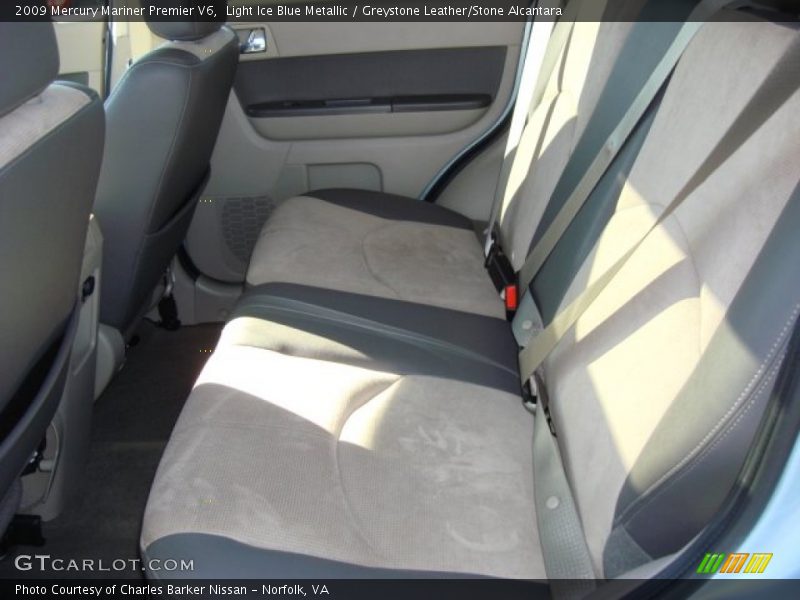 Light Ice Blue Metallic / Greystone Leather/Stone Alcantara 2009 Mercury Mariner Premier V6