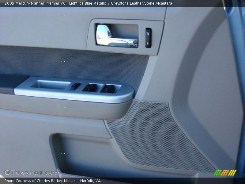 Light Ice Blue Metallic / Greystone Leather/Stone Alcantara 2009 Mercury Mariner Premier V6