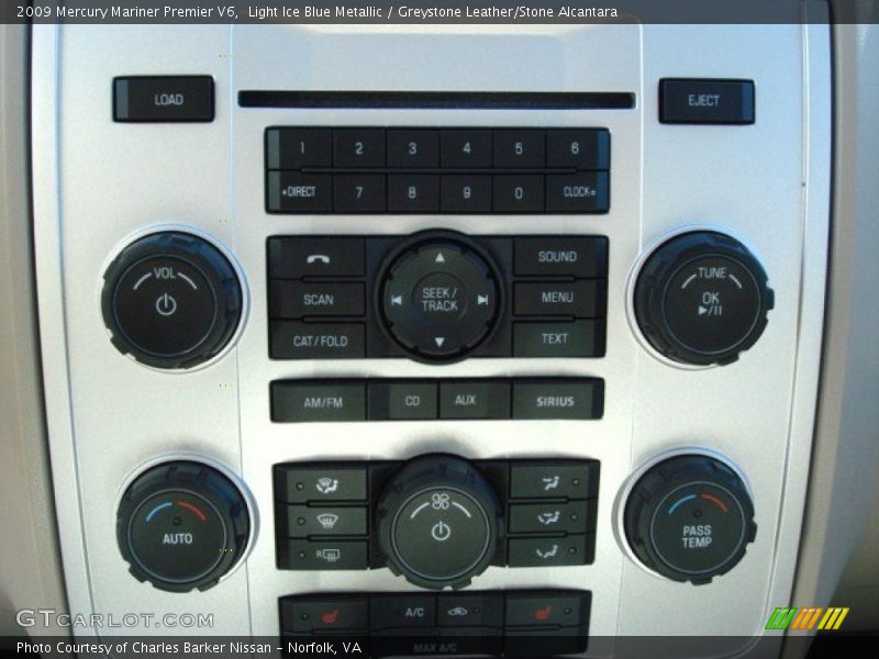 Light Ice Blue Metallic / Greystone Leather/Stone Alcantara 2009 Mercury Mariner Premier V6