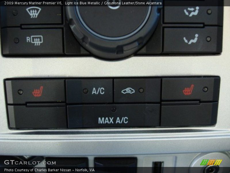 Light Ice Blue Metallic / Greystone Leather/Stone Alcantara 2009 Mercury Mariner Premier V6