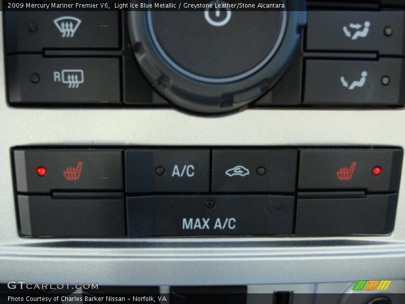 Light Ice Blue Metallic / Greystone Leather/Stone Alcantara 2009 Mercury Mariner Premier V6