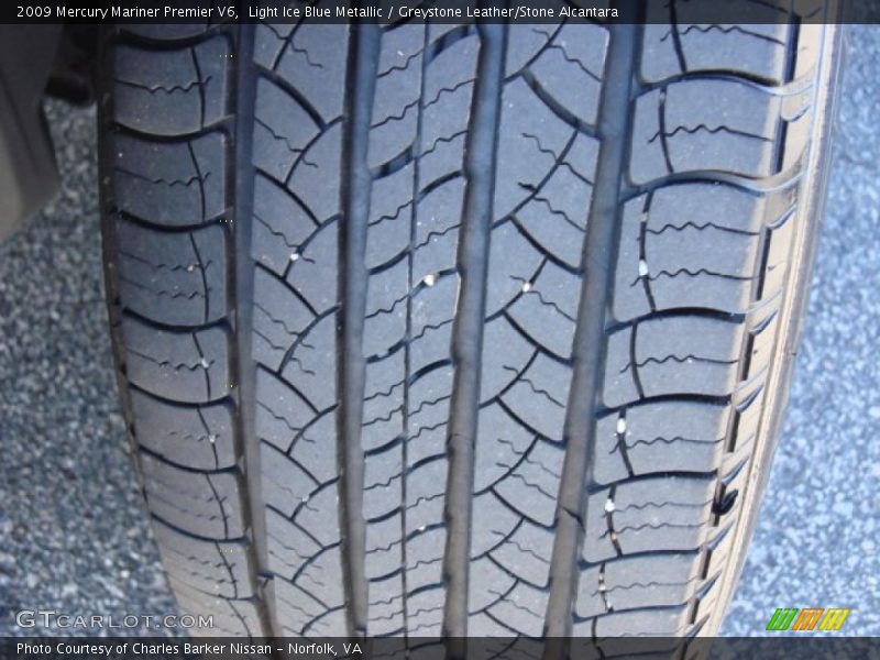 Light Ice Blue Metallic / Greystone Leather/Stone Alcantara 2009 Mercury Mariner Premier V6